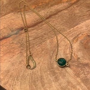Green stone necklace